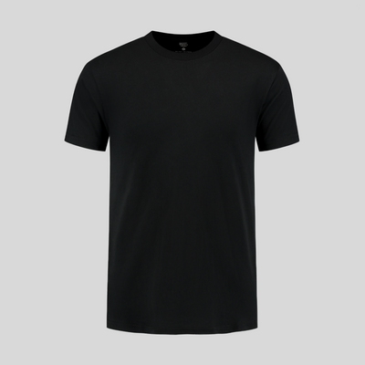 Zwart Ronde Hals T-shirt