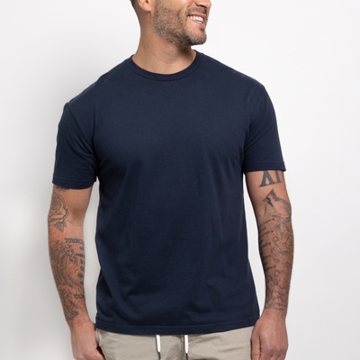Navy Ronde Hals T-shirt