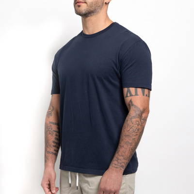 Navy Ronde Hals T-shirt