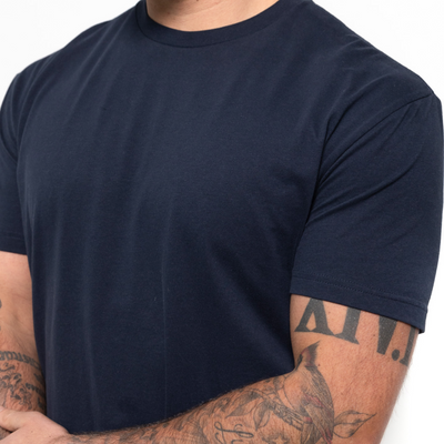 Navy Ronde Hals T-shirt
