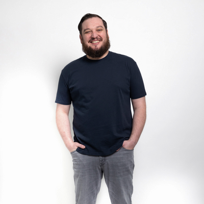 Navy Ronde Hals T-shirt