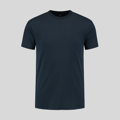 Navy Ronde Hals T-shirt