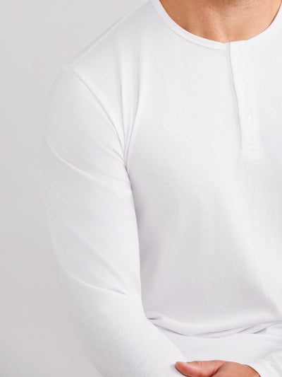 White Henley 3-pack