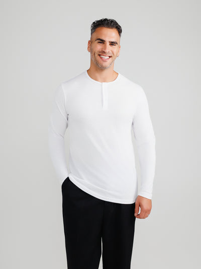 White Henley 3-pack