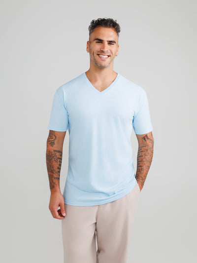 Baby Blue V-Neck T-Shirt