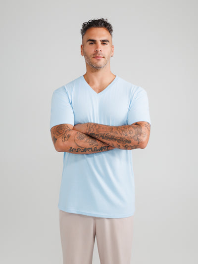 Baby Blue V-Neck T-Shirt