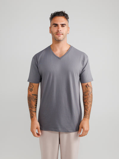 Dark Grey V-Hals T-shirt