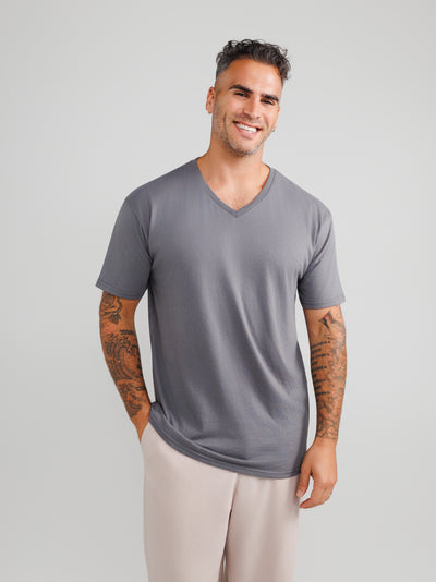Dark Grey V-Hals T-shirt