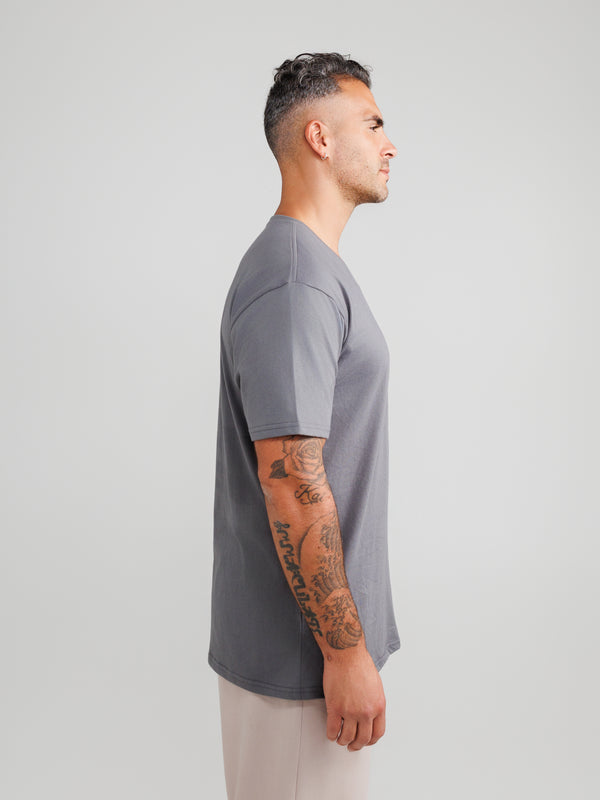 Dark Grey V-Hals T-shirt