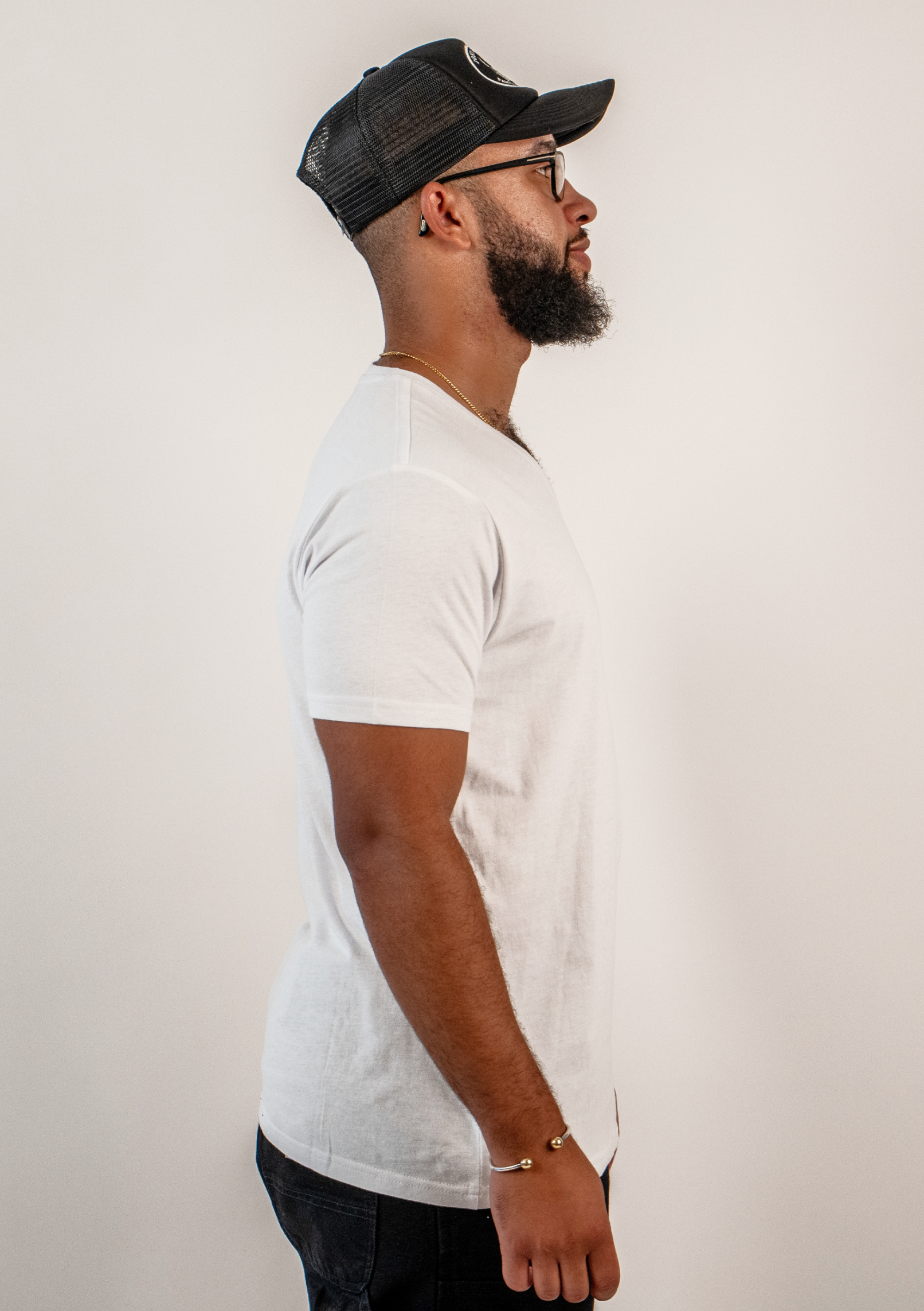 Wit V-Hals T-Shirts