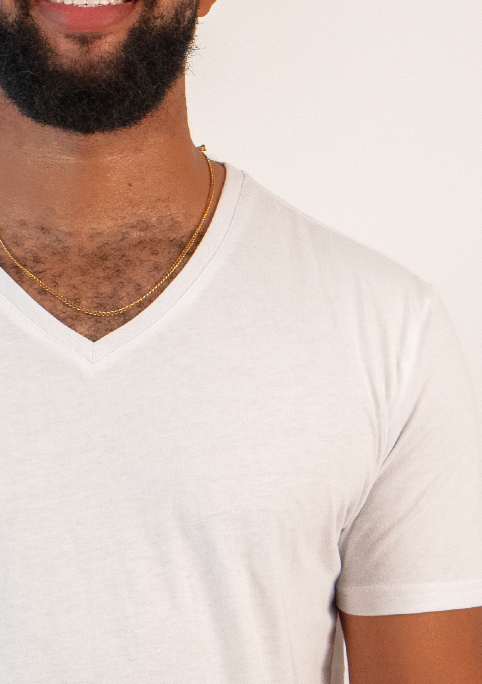 Wit V-Hals T-Shirts