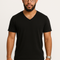 Black V-neck T-shirt