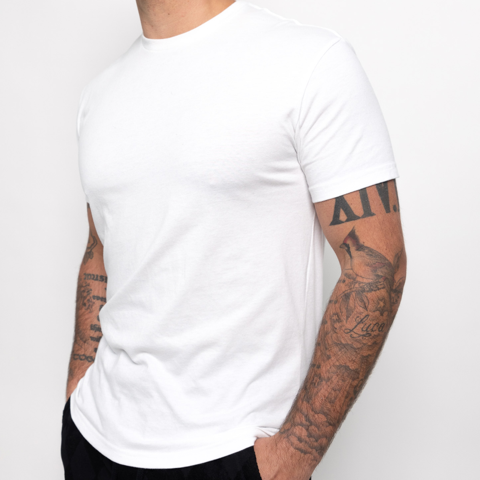 Wit Ronde Hals T-shirt