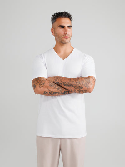 Wit V-Hals T-Shirts