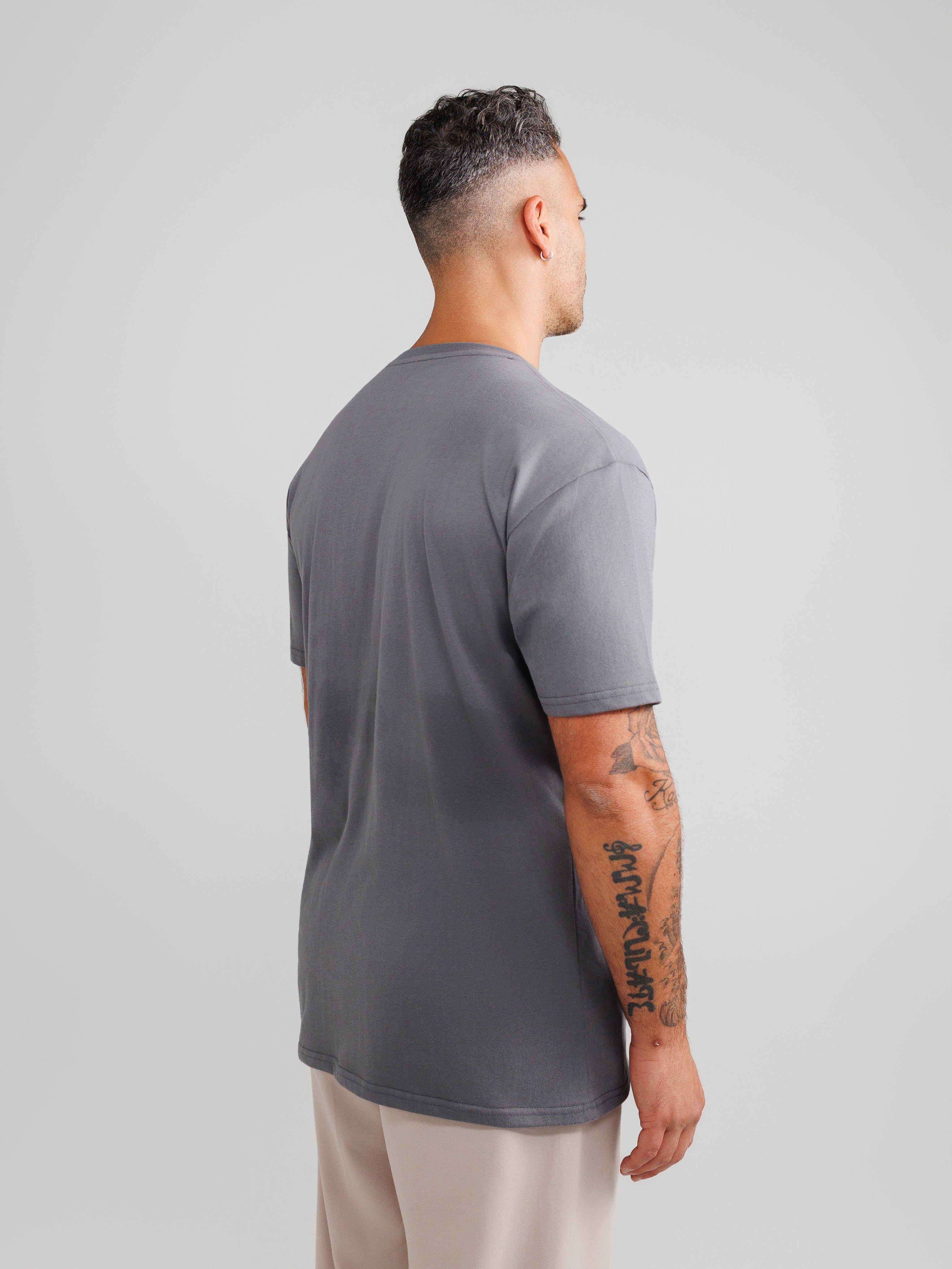 Dark Grey V-Hals T-shirt